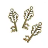 Charmes 30 pièces Antique Bronze plaqué en alliage de Zinc métal clé pendentifs bijoux à bricoler soi-même résultats accessoires 36 16MM