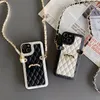 Beautiful metal letter phone case iPhone 15 14 13 12 11 promax 11Pro 12Pro 13pro 13promax X XR XS XSMAX phone case Leather designer double piece strap phone case