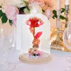 Garrafas de armazenamento bandejas de mesa decorativas cúpula de vidro vaso de flores adorno requintado capa criativa