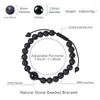Bracelets de charme 12mm Tiger Eye Crystal Bracelet tissé réglable volcan pierre huile essentielle couple bijoux cadeaux