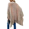 Kadın Cape Kadın Ceketleri Sonbahar Büyük Boy Kırpma Kış Örme Ponço Kadın Çizgili Kadın Sargı Vintage Şal Uzun Ponç Pelerinleri Gevşek Cardigan 231023