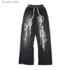 Men's Pants Y2K Hellstar Pants Print Streetwear Vintage Harajuku Hip Hop Gothic sweatpants Men Women Trousers Casual fashion Wide Trousers Q231023