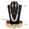 Wedding Jewelry Sets Sunspicems Algeria Morocco Bride Wedding Jewelry Sets Arabic Women Caftan Belt Waistband Drop Earring Bead Multilayer Necklace 231021