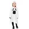 Disfraz de Halloween Mujer Diseñador Disfraz de Cosplay Disfraz de Carnaval de Halloween Fantasma Blanco tímido Sombrero Puntiagudo de Manga Ancha Falda Estampada Vestido Divertido