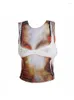 Tanks pour femmes Femmes Summer 2023 Femmes Gilet Crop Top Off Épaule Y2K Graphic Print Tank Vintage 90s Punk Streetwear T-shirts avec