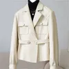 Dames leren pak jas lente herfst motorfiets bovenkleding ontwerp gevoel taille slanke mode PU jas vrouwelijk 2023