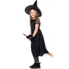 Traje de Halloween feminino designer cosplay traje de bruxa de halloween traje preto gaze pequena bruxa traje infantil roupas de desempenho bruxas também são loucas
