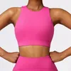 Yoga Outfit Antibom Women Vest With Chest Pad Shockproof Push Up Workout Sports Bra