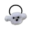 Hårtillbehör Söt tjej Plush Dog Scrunchies Tjock Updo överdimensionerad Scrunby ElasticDonuts Rope Women Ponytail Holder