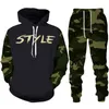 Survêtements pour hommes Camouflage 3D Imprimer Survêtement Set Homme Femme Sweat à capuche Pantalon 2pcs Ensembles Outdoor Fitness Sportswear Surdimensionné Casual Unisexe Vêtements 231023