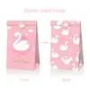 Present Wrap LB182 12st Sweet Girl Cartoon Animal Crown Swan Birthday Party Candy Packing Kraft Paper Bags Flowers Baby Shower