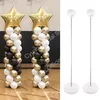 Christmas Decorations 1 2set Adjustable Balloon Column Stand Metal Holder with Plastic Base for Wedding Decor Birthday Baby Shower Party 231023