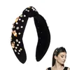 Hair Clips Knotted Headband Comfortable Fashion Mom Soft Accessories Styling Women Girls Outdoor Jeweled Wide Pearl Rhinestone Dating