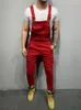 Men's Jeans Men's Fashionable Men's Suspenders Work Clothes 6 Colors Pockets Overall Denim Pants Classical Suspender