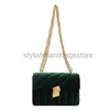 Cross Body Vintage Velvet Leater Sac à bandoulière pour Femme Hiver Luxe Mode Soul Sac à Main Portefeuille et Sac Couleurs de Vin Vert et Rougestylishhandbagsstore