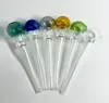 Tubo de queimador de óleo colorido HOOKAHS Pyrex Tubos de unhas de vidro de cor grossa para bongo de água de vidro