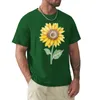 Polos para hombre, camiseta con planta de girasol y dos hojas verdes, camisetas para hombre, camisetas de manga corta, camiseta de talla grande para hombre lisa