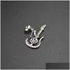 Smyckesinställningar unika designfabriksuttag Sterling Sier Angle / Guitar / Pendant Mounts For Pearls Smycken DIY S925 On Sale Drop Del Dhoxy