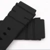 Titta på band för Watchband Silicone Byt ut utomhus anti-allergi Men 21mm 3901 3001 3000 gummi svartvattentät mjuk rem