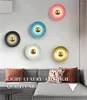 Applique murale moderne lampes LED rond fer applique cercle luminaire belle coloré salon TV décor à la maison chambre chevet