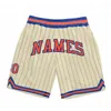 Men's Shorts Custom Royal Pinstripe Royal-Red Authentic Basketball 3D All Over Printed Quick Drying Beach