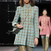 Женские куртки дизайнер chan женская одежда Женская куртка плюс размером роскошная мода CCCC Tweed Leisure Cardigan с длинным стилем Подарок на день матери G454