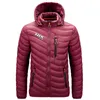 Kurtki rowerowe męskie kurtki termiczna zimowa drużyna z kapturem ciepły płaszcz Outdoer Windbreaker Mountain Rower Cothing MTB Down Jackets 231021