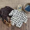 Kleidung Sets Kinder Set 2023 Frühling Herbst Jungen und Mädchen Koreanischen Stil Polka Dot Casual Crewneck Hoodie Hosen Zwei Stück