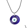Pendant Necklaces Fashion 30Mm Evil Eye Pendants For Women Men Turkey Blue Eyes Lucky Necklace Choker Jewelry Accessories Drop Delive Dhkga