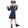 Halloween Costume Women Designer Cosplay Costume Halloween Children's Costume Cosplay Cute Police Uniform Girls Slim One-piece Long Sleeved Police Skirt