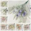 Fleurs décoratives 3 pièces de boule de cheveux pissenlit avec herbe Simulation fleur décoration de la maison fête de mariage bricolage