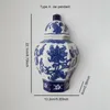 Vases British Retro Blue And White Porcelain Wall Hanging Vase Japanese Style Pendant Home Decoration