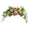 Decorative Flowers Artificial Wedding Arch Decoration Simulation Flower Wreath Door Hair Silk Wall Hanging