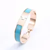 2023 Braça de pulseira de casal de luxo Brand Fashion Cuff Bracelet Titanium Aço 12mm Bracelete de manguithe masculino Jóias de pulseira de designer de ouro de 18k