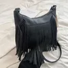 Женская сумка через плечо с оборками в стиле ретро, новая высококачественная сумка из искусственной кожи и сумка с кисточками Ippie Gypsy Boo Soul Cross Bagcatlin_fashion_bags