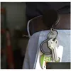 Key Rings Wire Rope Elastic Keychain Sporty Recoils Retractable Alarm Chain Antilost Telescopic Ring Keys Trinket Badge Reel Belt Clip Dhw6M