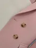 Damenanzüge Rosa Farbe Frauen Blazer 2023 Mode Tailored Kragen Einreiher Anzug Mantel Büro Damen Herbst Frau Kleidung