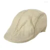 Berretti 83XC Uomo Golf Driving Sun Flat Cabbie Sboy Cappello unisex a spina di pesce a becco d'anatra