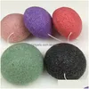 Svampar Applicators Cotton 1st Natural Konjac Cosmetic Puff Bamboo Charcoal Cleanser Sponge Makeup Ansiktsrengöringsverktyg Smooth B DHN6Z