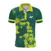 Polos Polos Tennis 3D nadrukowane koszulki polo Turndown Men Tshirt Summer Tee Female Sportowy top unisex mody streetwear