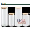 US/CA-Lager 2 Tage Lieferung 16-Unzen-Sublimationsrohlinge Glasbecher Dosenförmige klare, mattierte Wasserflaschen Saft-Soda-Gläser