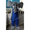 Prestaties Grijze Olifant Mascottekostuums Hoge kwaliteit Fruit Carnaval Hallowen Geschenken Unisex Volwassenen Fancy Games Outfit Vakantie Outdoor Reclame Outfit Pak