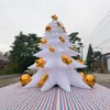 Arbre de Noël gonflable blanc géant, arbre de père Noël gonflable avec lumières LED, décoration de fête de noël, publicité d'événement