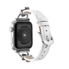 Moda PU Couro Trevo de Quatro Folhas Designer Watch Band Pulseiras Inteligentes para Apple Watch Band Ultra 38mm 44mm 45mm iwatch Band Series 8 9 4 5 6 7 Watchband
