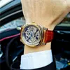 Montres-bracelets Aokulasic automatique mécanique montre hommes creux loisirs lumineux étanche rétro horloge Relogios Masculino