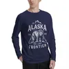 Men's Polos Alaska The Last Frontier Bear Home T Shirt Men Women Vintage Gifts National Park Long Sleeve T-Shirts