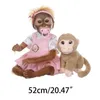 Dolls 20.5 inch 52 for cm Baby Dolls Lovely Monkey for Doll Soft Silicone Cotton Body Comfortable Mohair Realistic Set Dropship 231023