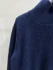 Kadın Sweaters 2023 Sonbahar/Kış Yüksek Sonlu Kazak Yarım Boyun Omuz Düğmesi Yün Örme Y2K Kadın Giysileri