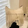 Cross Body Retro Ruffled Women's Messenger Bag Ny IG Högkvalitativ PU Leater och väska Tassel Ippie Gypsy Boo Soul Cross Bagstylishhandbagsstore