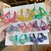 Accessoires pour cheveux Une paire de défauts de couleur éclatée coeur boule ronde longue bande élastique pour fille enfants mignon kawaii fée queue de cheval attaches en caoutchouc mode